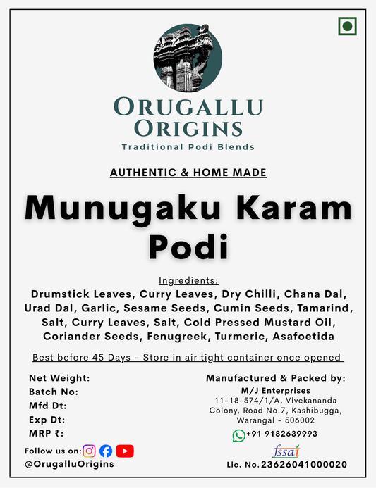 Karam Podi Combo