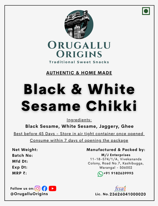 Black & White Sesame Chikki