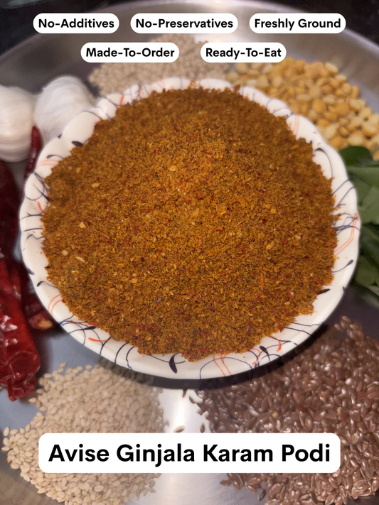 Avise Ginjala Karam Podi (FlaxSeed Spice Powder)