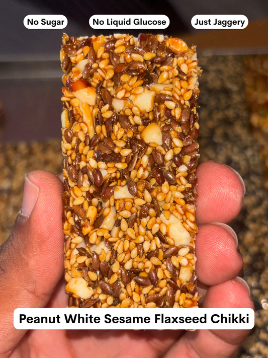 Peanut, White Sesame Flaxseed Chikki